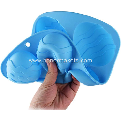 Silicone 6-Cavity Easter Egg Shape Cake Baking Mold